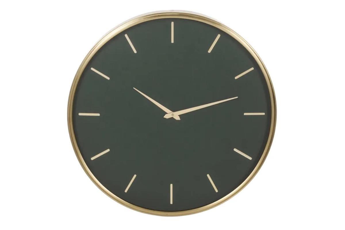Часы настенные золотисто зеленые