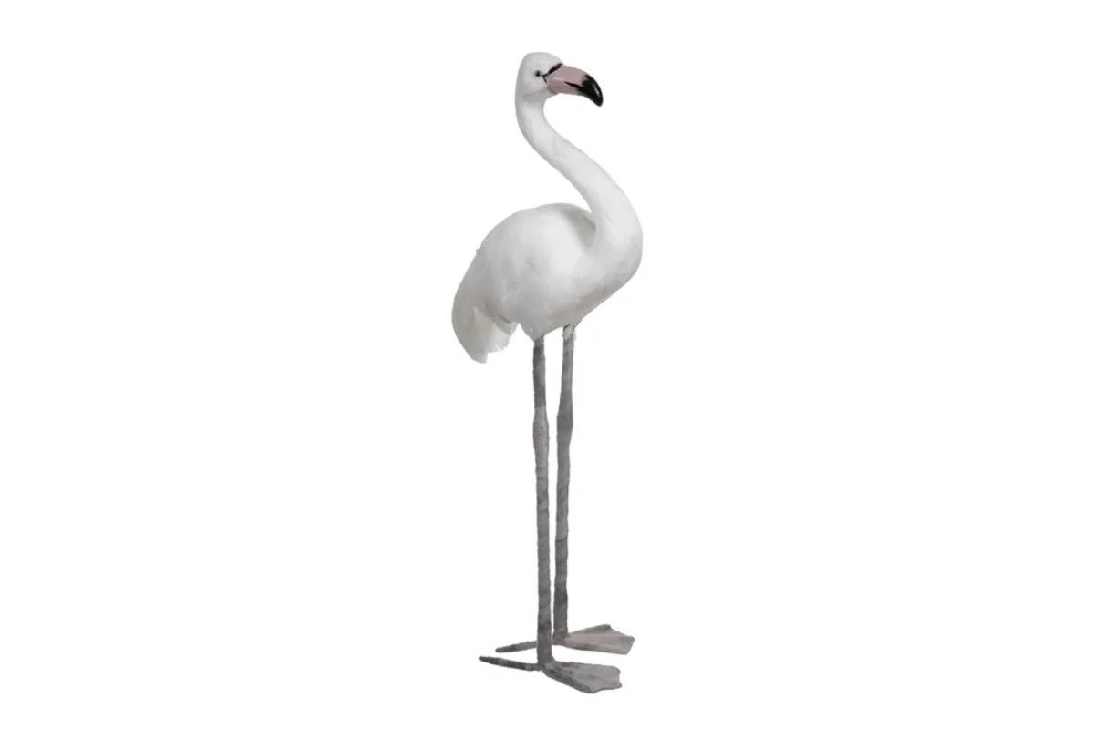 Декоративная фигура Фламинго белая
