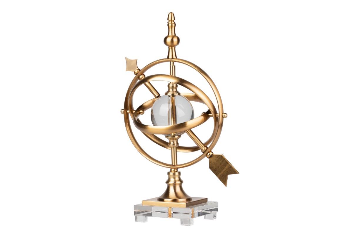 Декоративная фигура Гироскоп золотистая