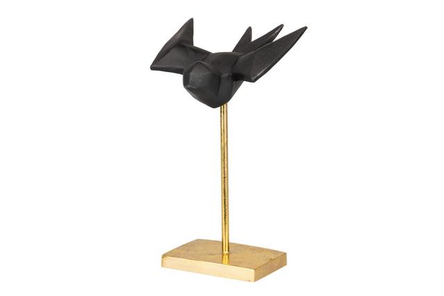 Декоративная фигура Птица черная на подставке