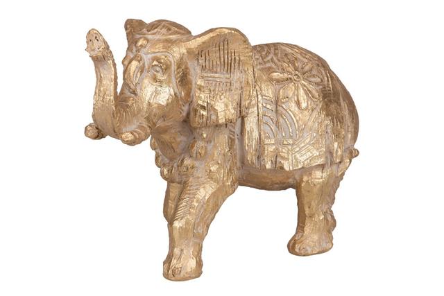 Декоративная фигура Слон золотистая