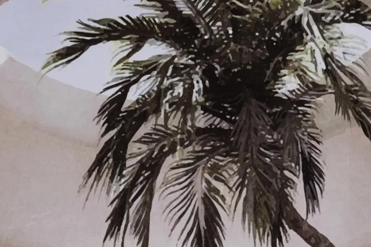 "Картина на холсте пальма интерьер" - вид 2