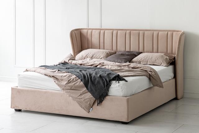 Кровать Nicole 180 бежевая с п.м.