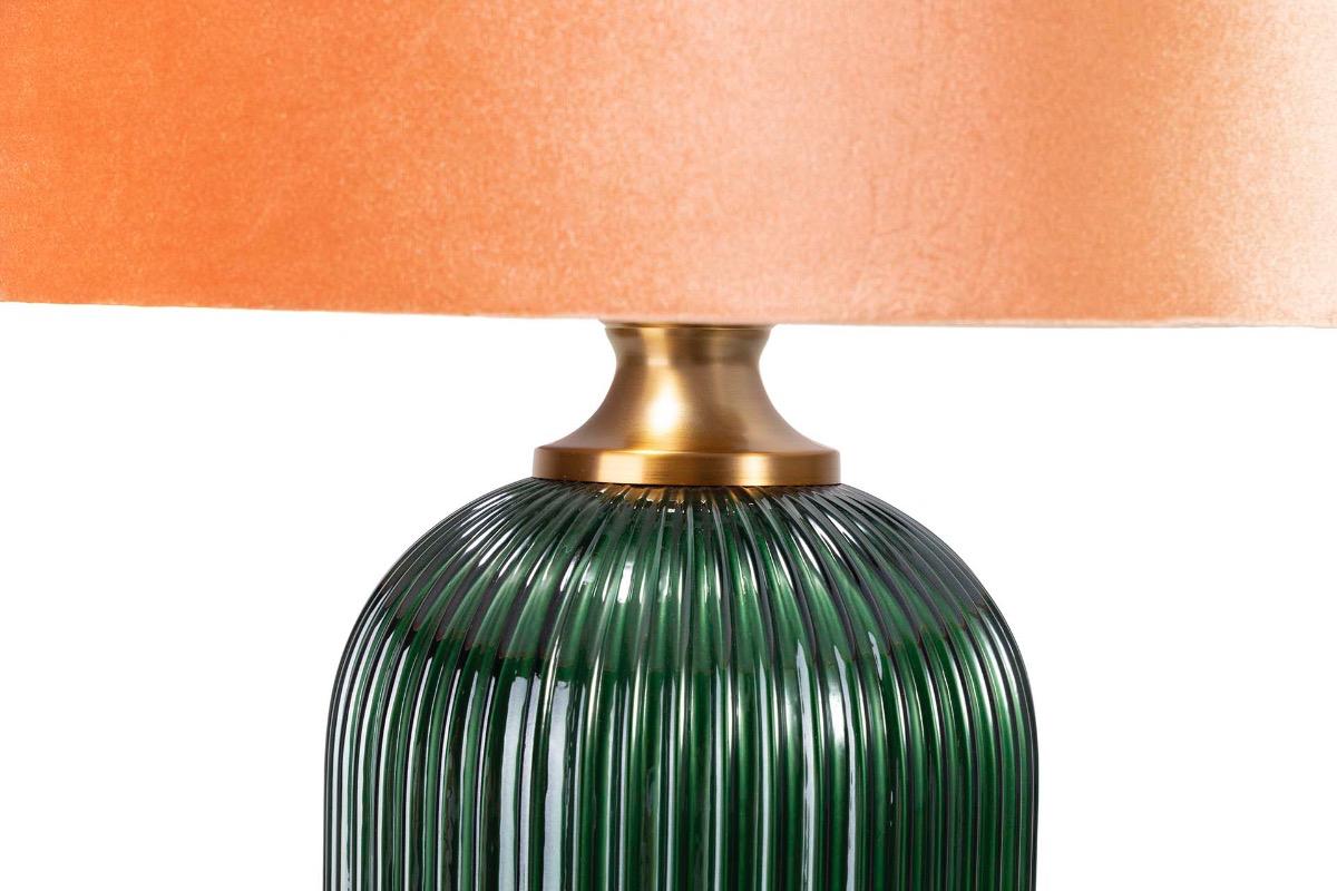 "Лампа настольная стеклянная зеленая" - вид 3