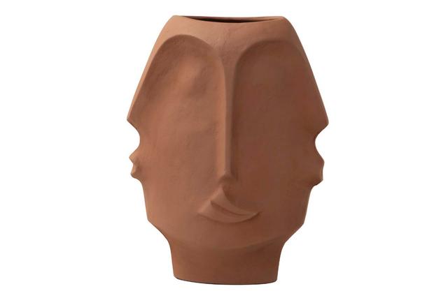 Ваза металлическая Faces коричневая
