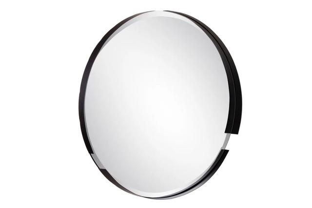 Зеркало настенное круглое в черной раме