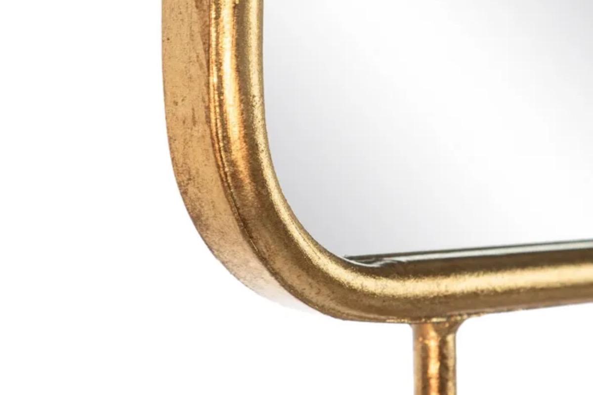 "Зеркало настенное с вешалкой золотистое" - вид 3