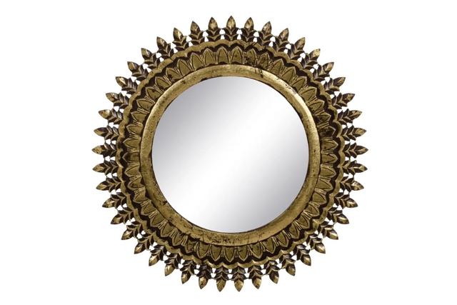 Зеркало настенное золотистое