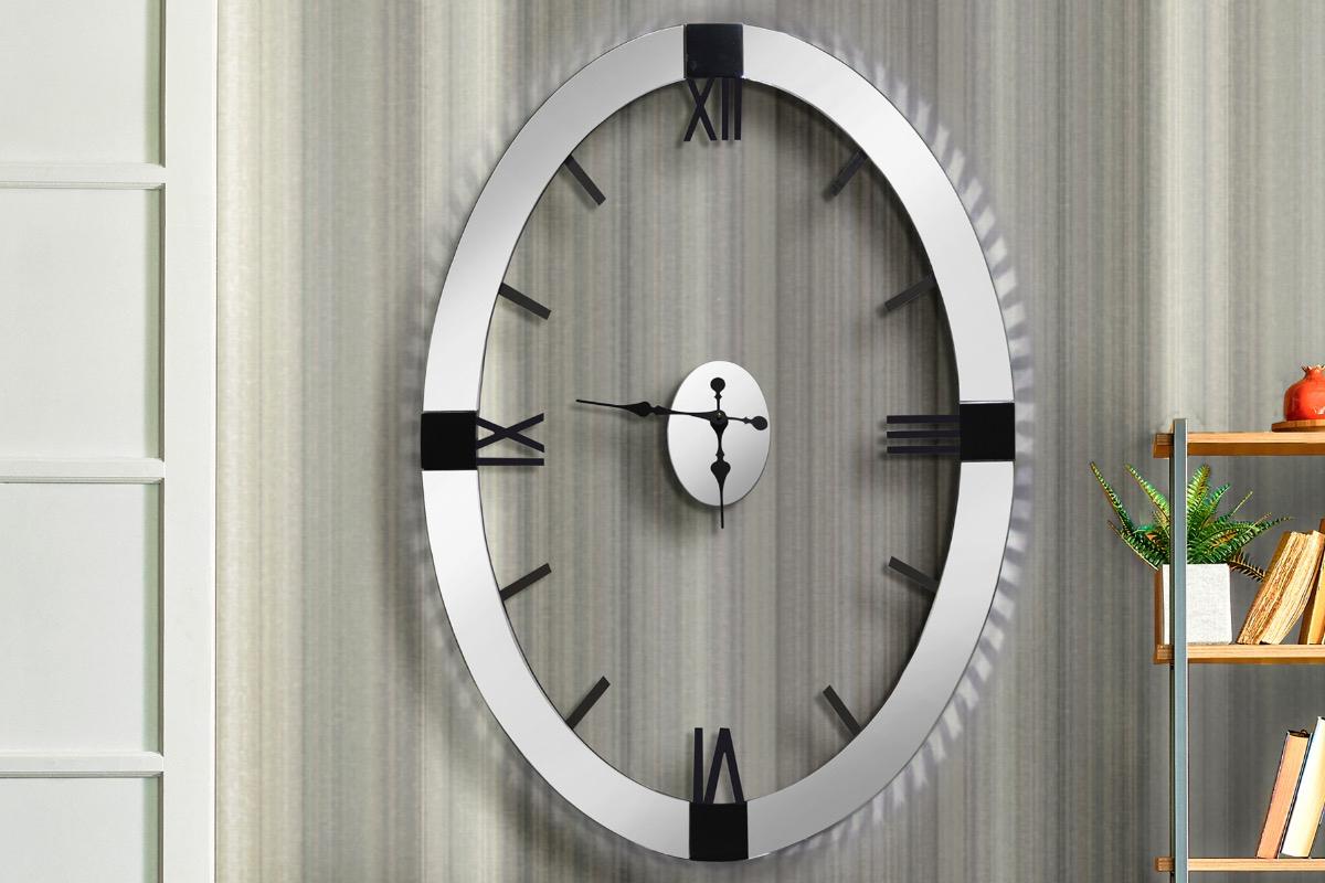 Часы настенные Times and Kairos зеркальные овальные