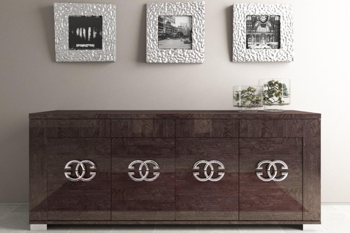 Комод для гостиной Prestige четырехдверный коричневый