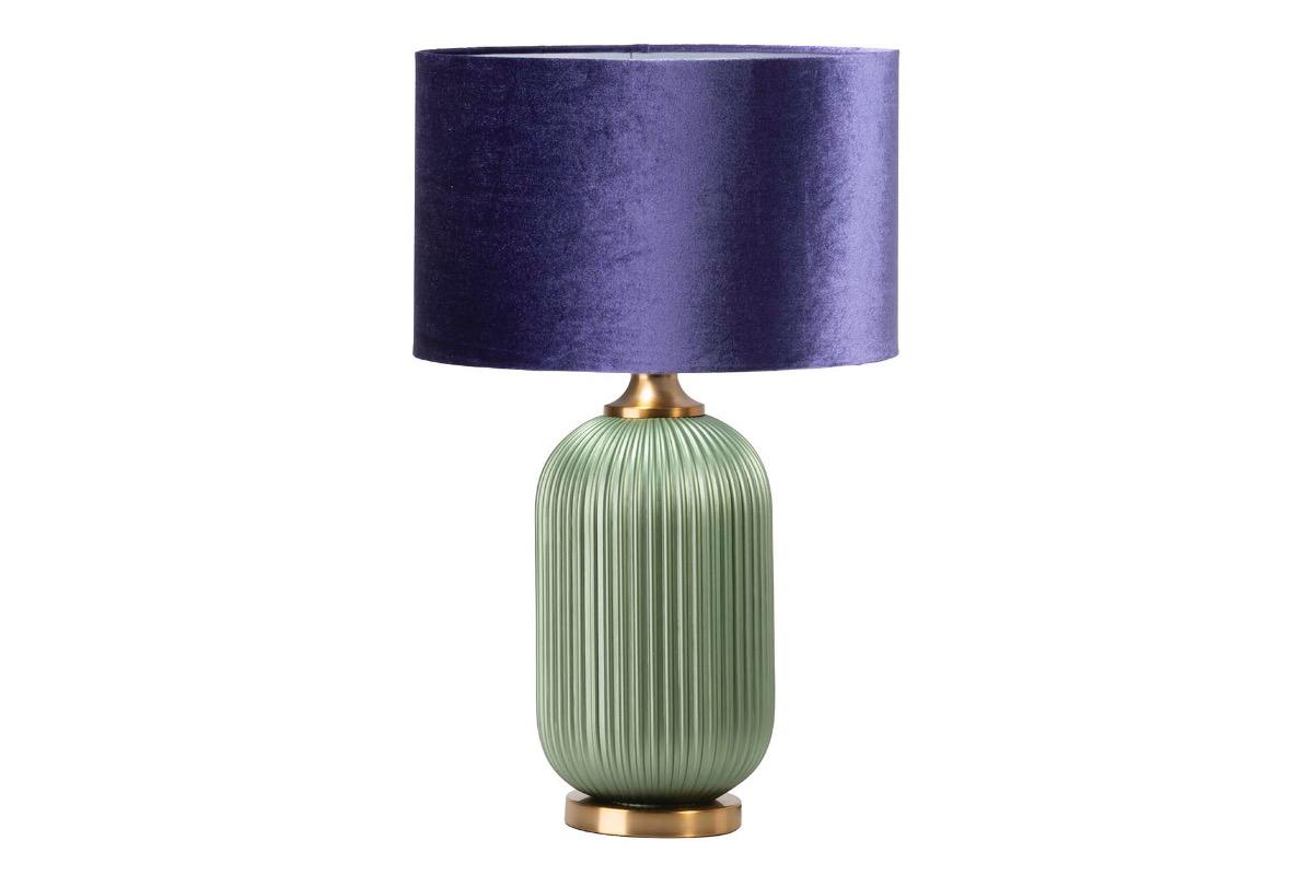 Лампа настольная стеклянная светло зеленая